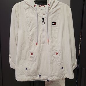 Tommy Hilfiger Women's Cream Hooded Utility Jacket